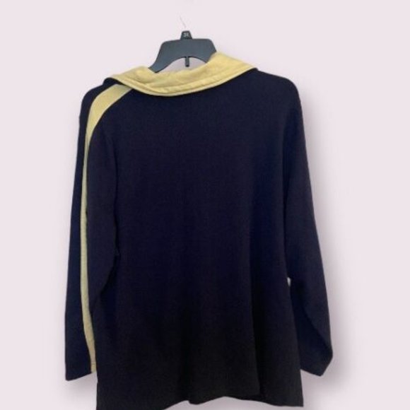 Women's Plus Size Casual Color Block Plush Sweatshirt Zipper Hoodie Loose Size 3 - Picture 2 of 3